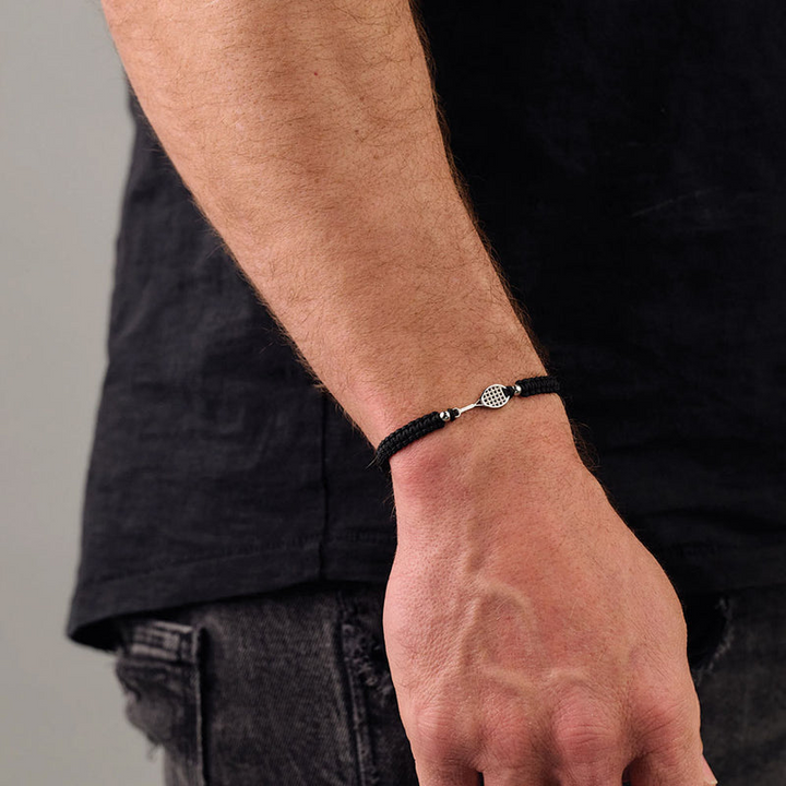 SILVER TENNIS BRAIDED BRACELET