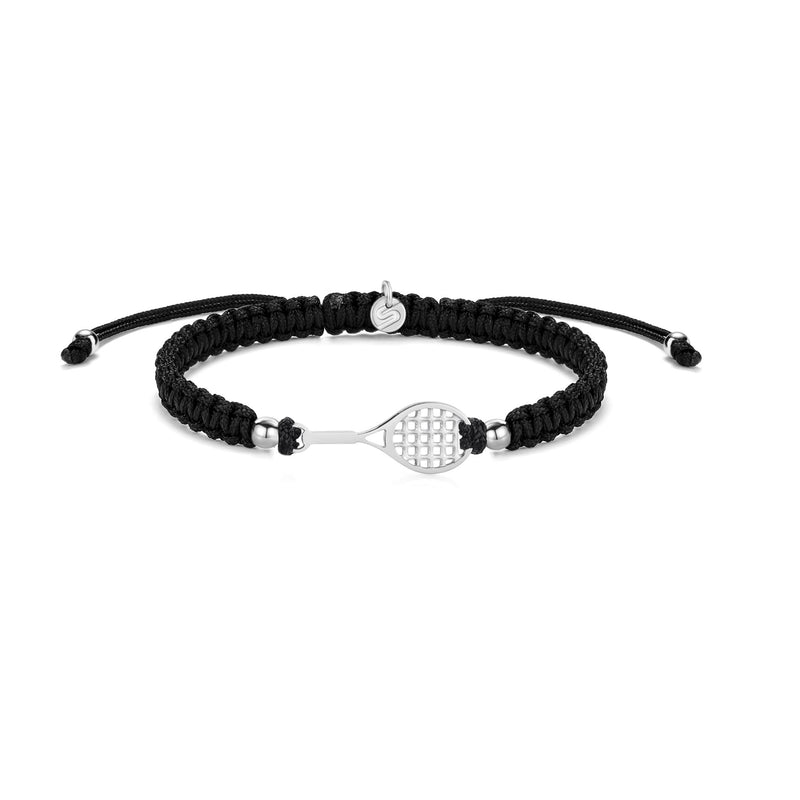 SILVER TENNIS BRAIDED BRACELET