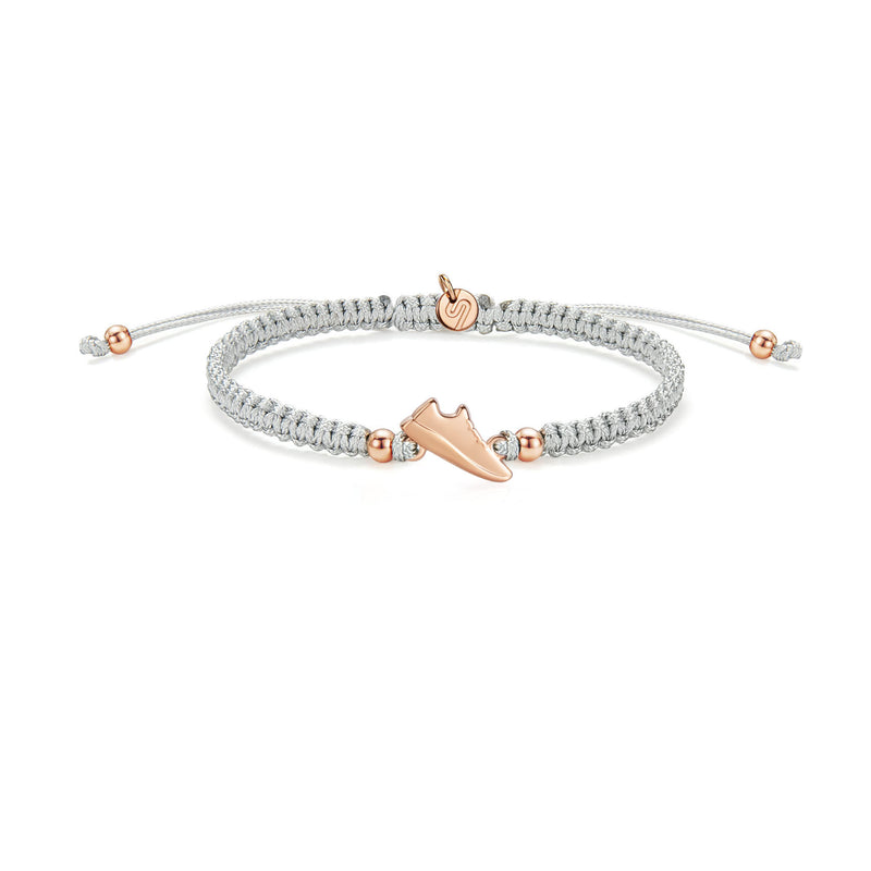 ROSE RUNNER GREY BRAIDED BRACELET