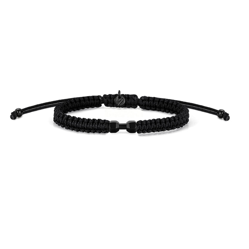 BLACK GYM BRAIDED BRACELET