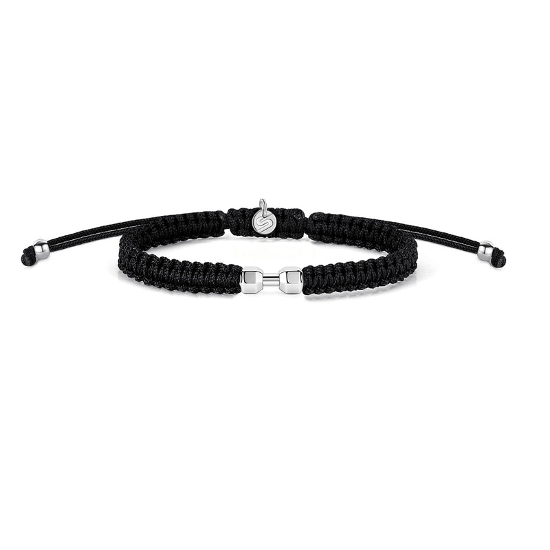 SILVER GYM BRAIDED BRACELET