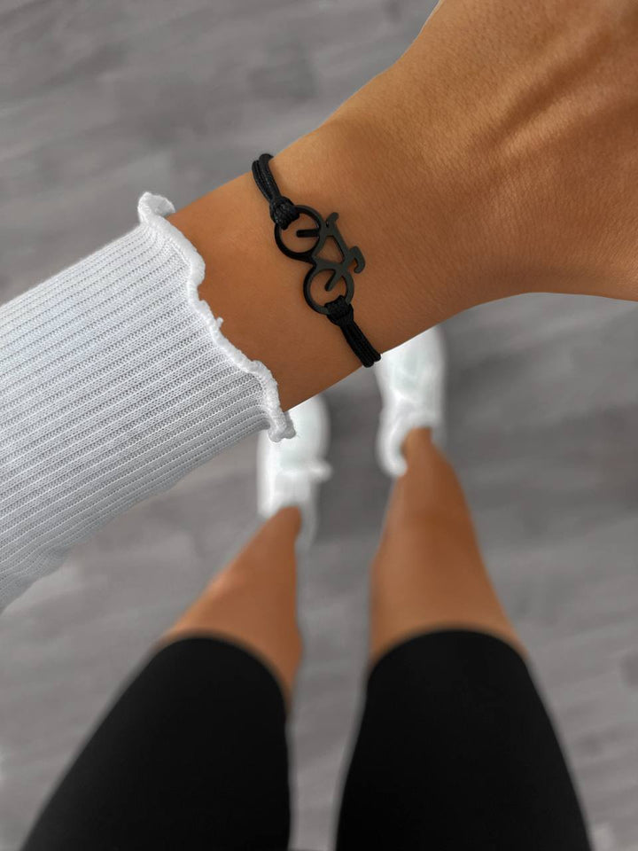 BLACK BIKE BRACELET