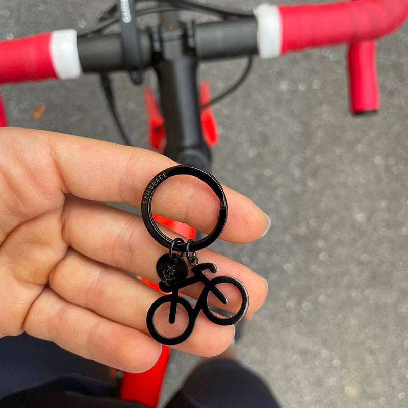 BLACK BIKE KEYCHAIN