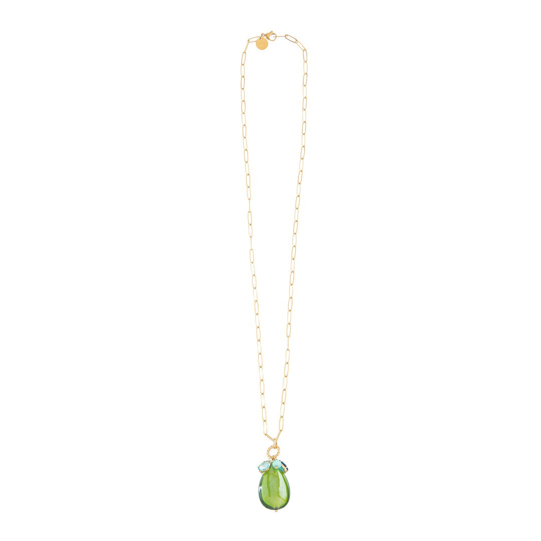 COLLANA PENDENTE JASMINE VERDE (S)