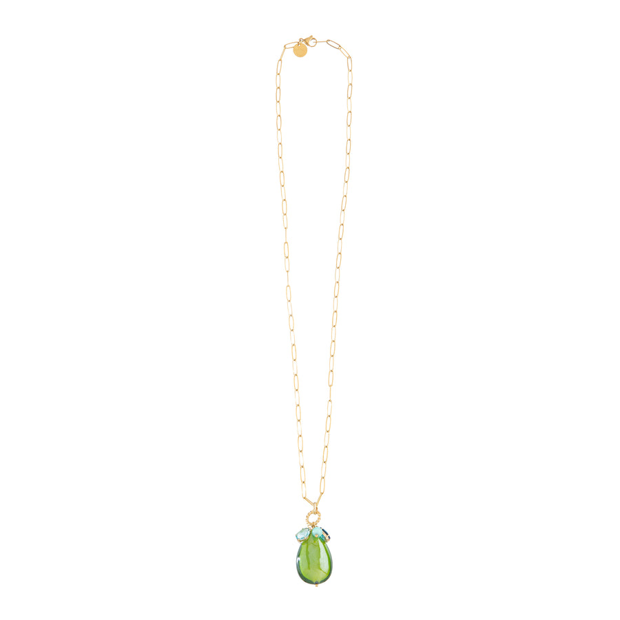 COLLANA PENDENTE JASMINE VERDE (S)