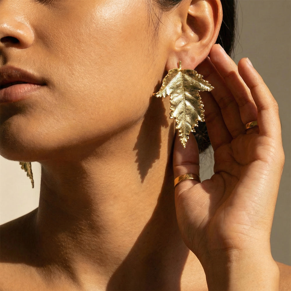 Ohrring Messing vergoldet