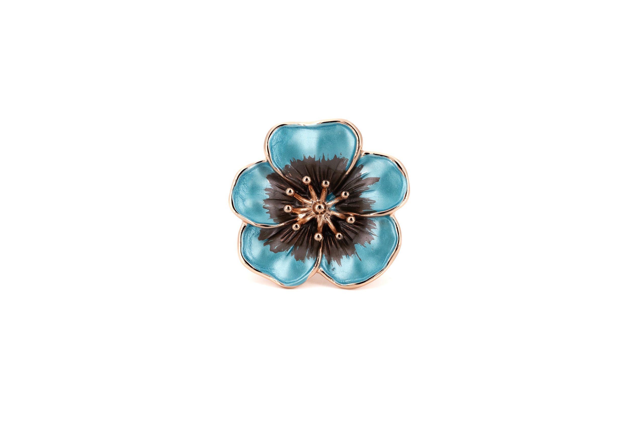 Anello zama fiore aperto