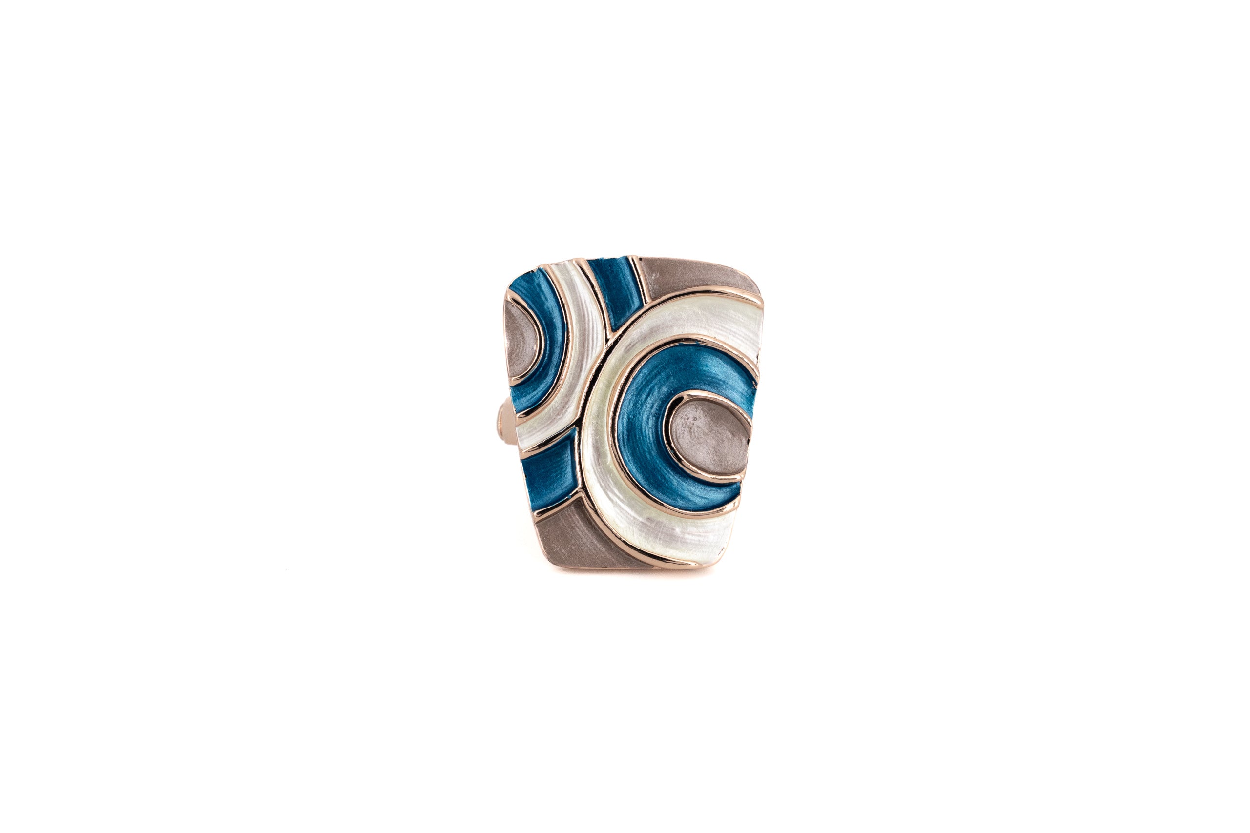 Anello zama trapezio a rilievo