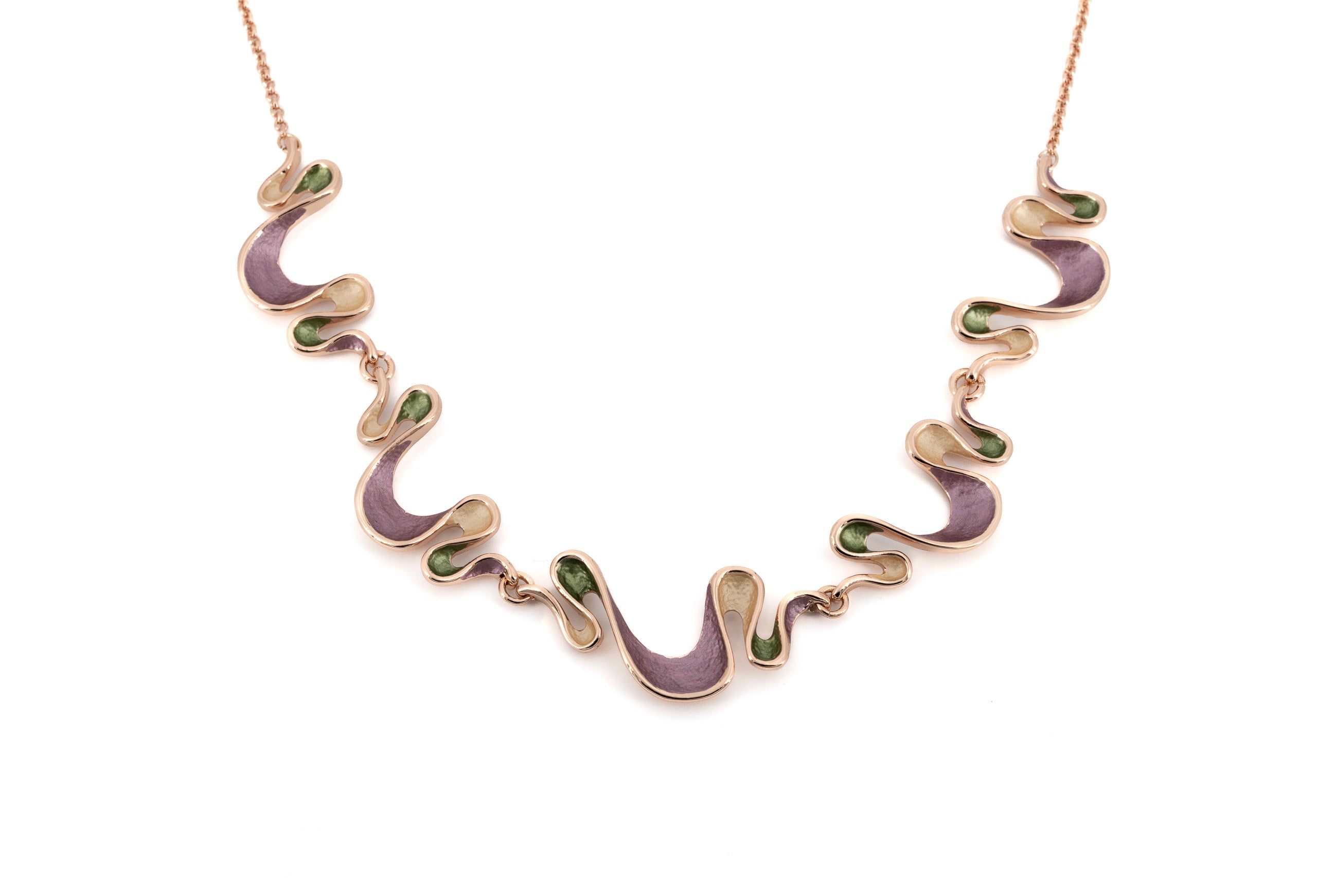 Collana catena corta zama multi onde
