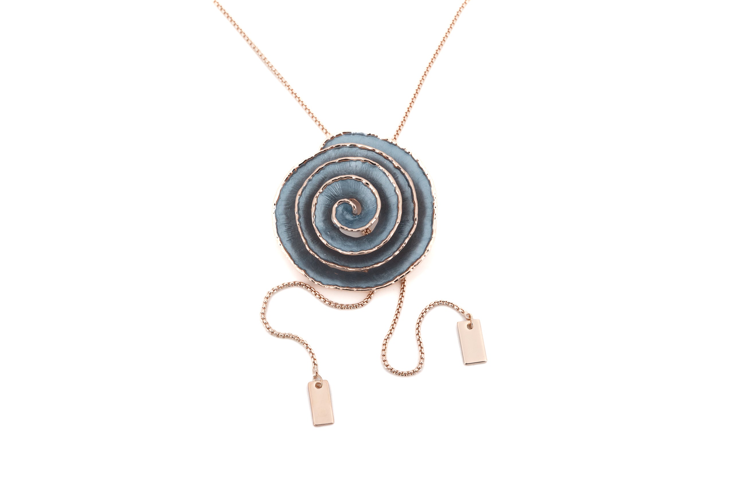 Collana catena saliscendi zama spirale