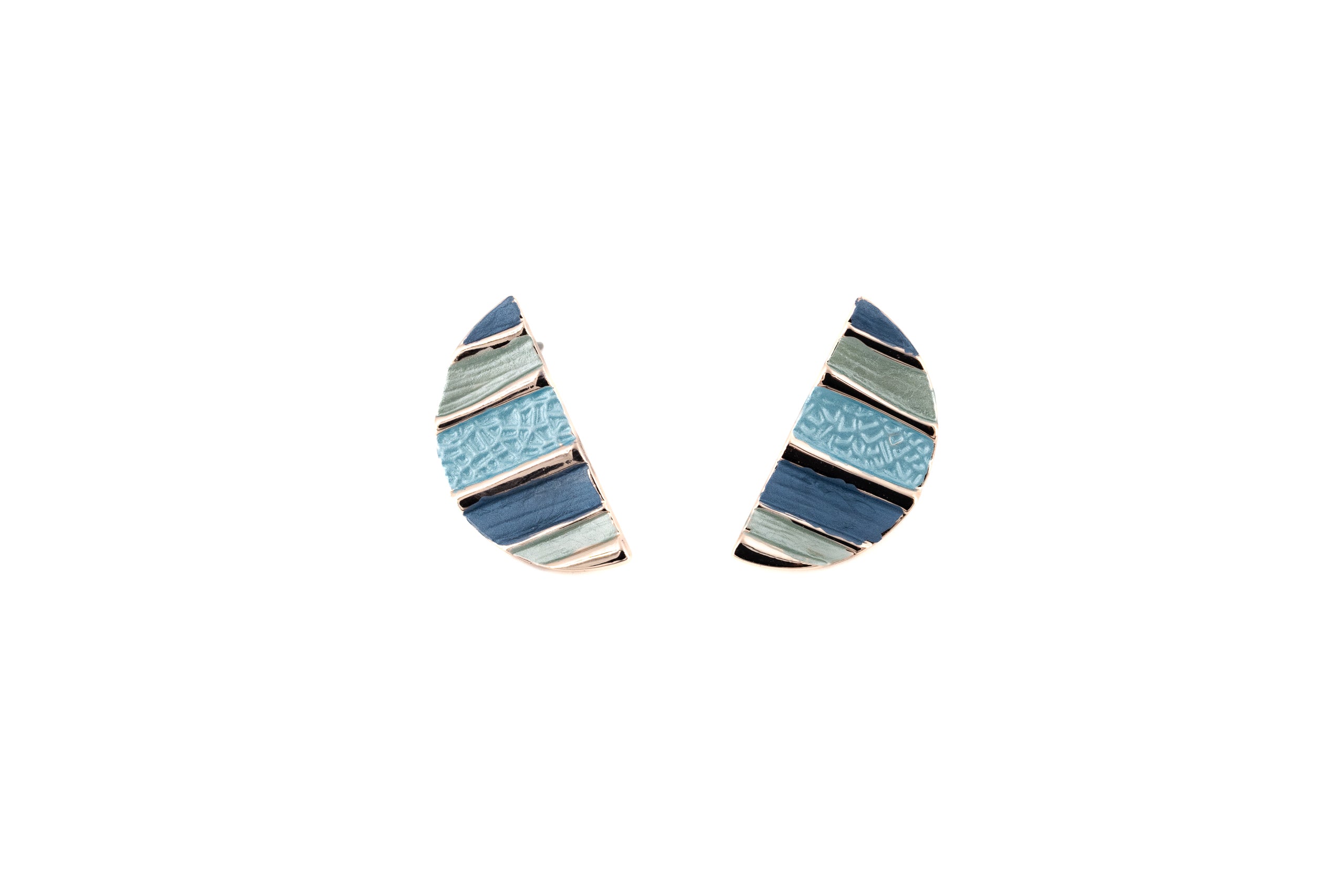Orecchini zama mezza luna Patchwork