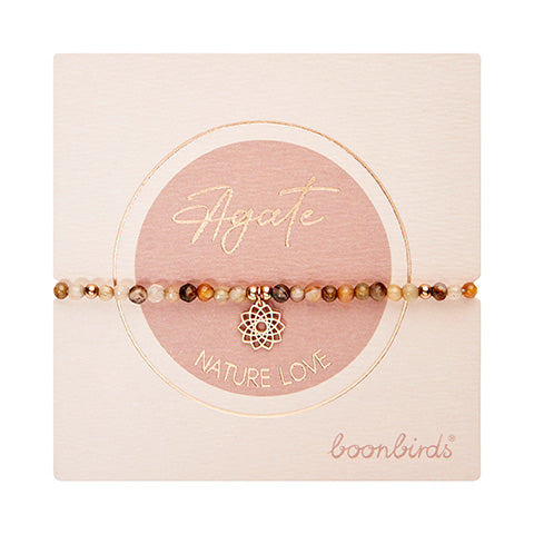 Armband - "nature love" - Achat - rosévergoldet - Blüte