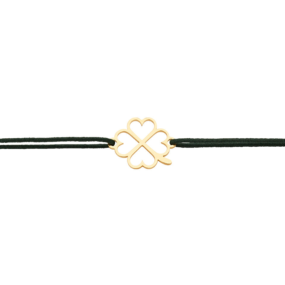 Armband - "little companion - vergoldet - Kleeblatt