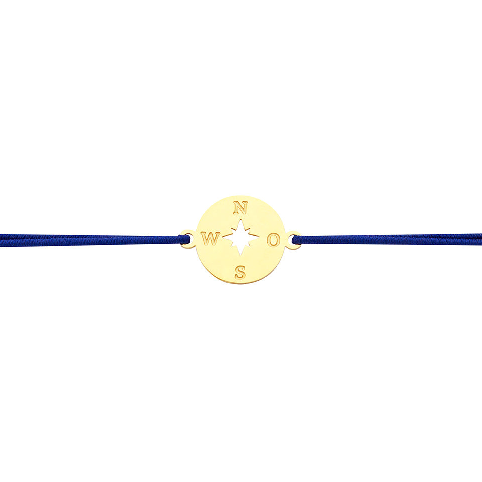 Armband - "little companion - vergoldet - Kompass