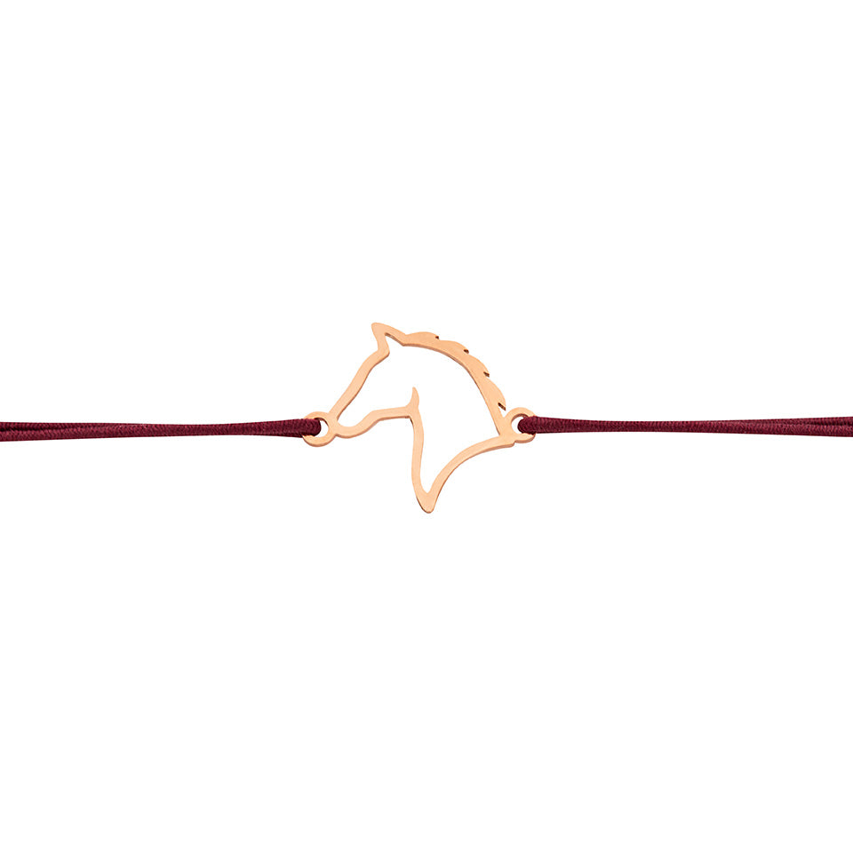 Armband - "little companion - rosévergoldet - Pferd