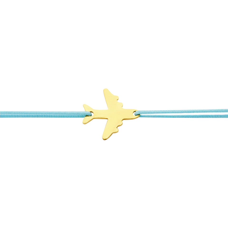Armband - "little companion - vergoldet - Flugzeug