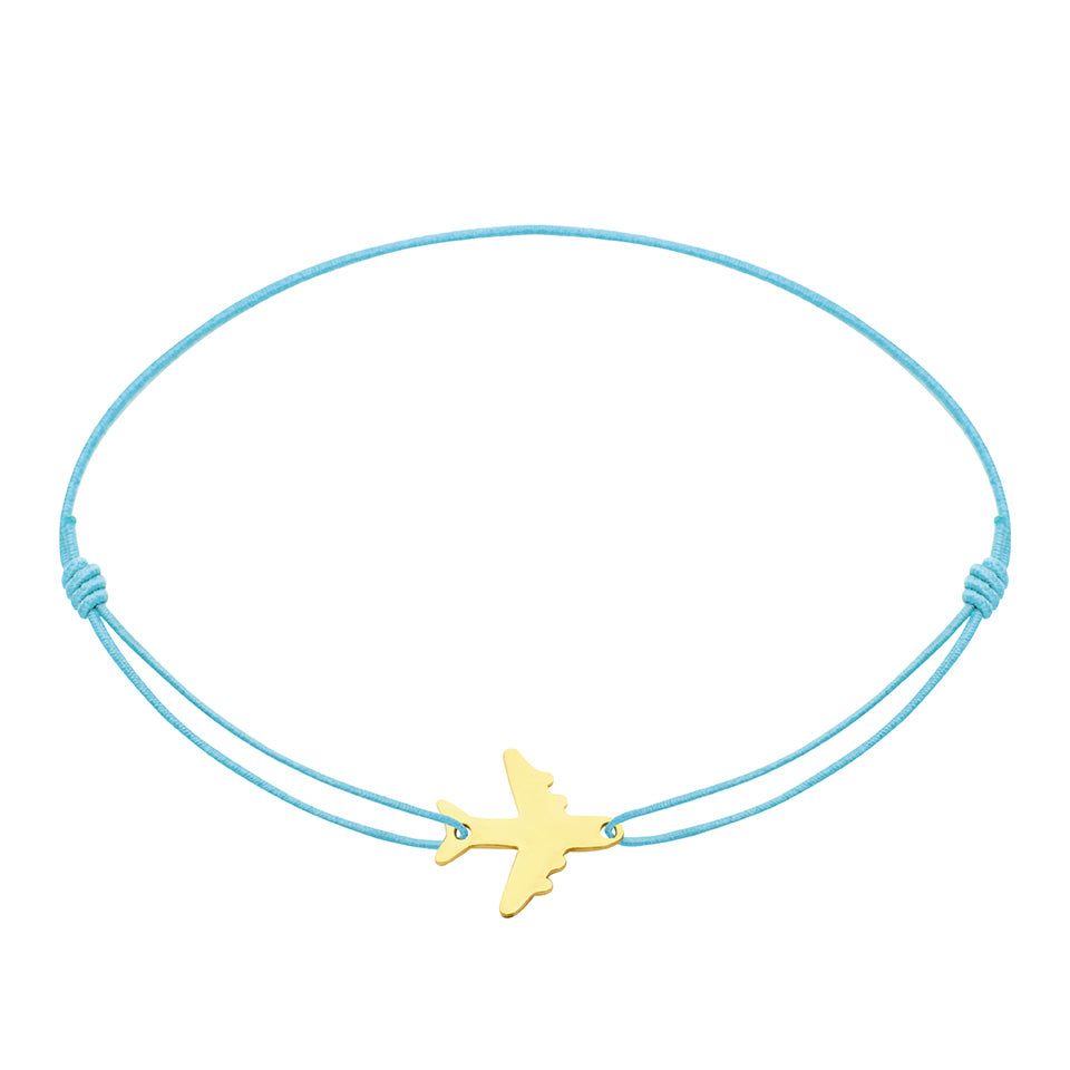 Armband - "little companion - vergoldet - Flugzeug