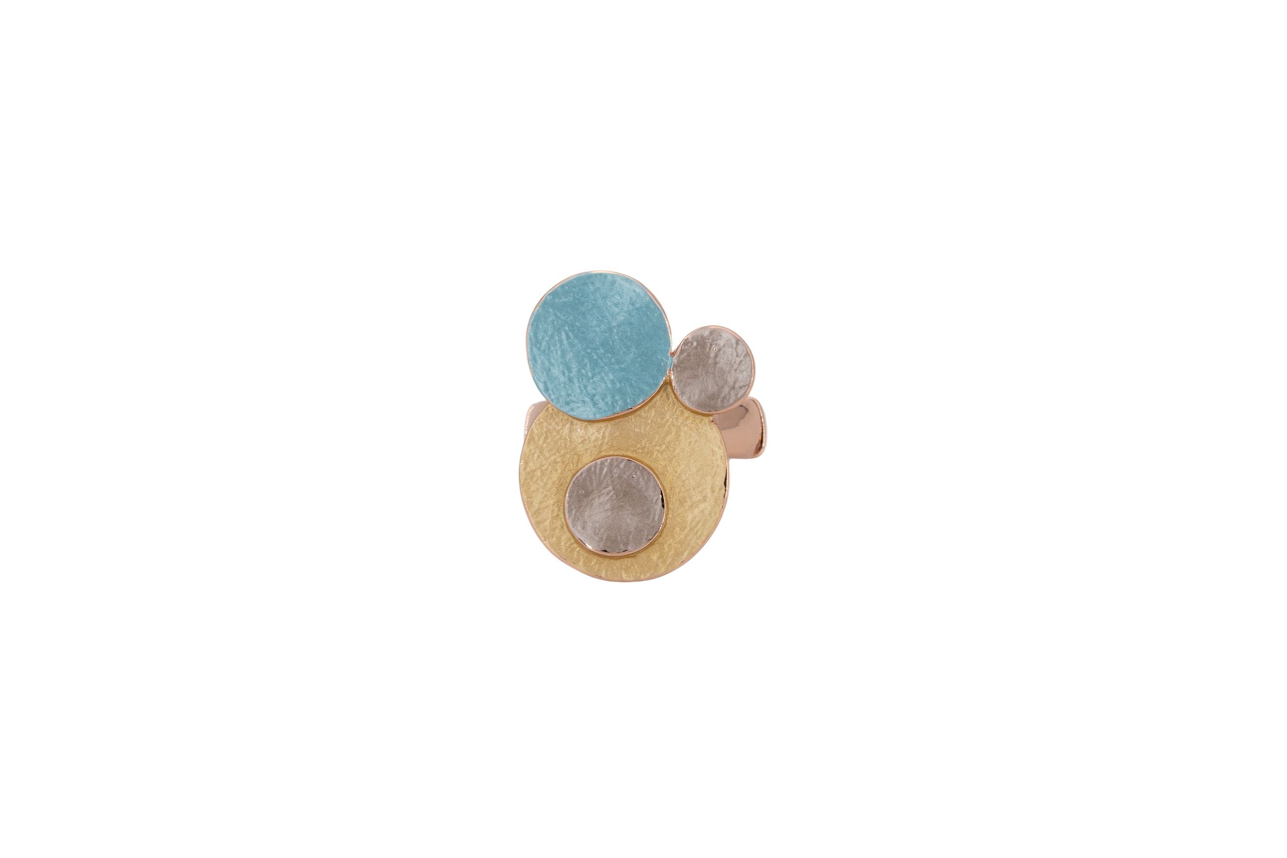 Anello zama quattro tondi sovrapposti