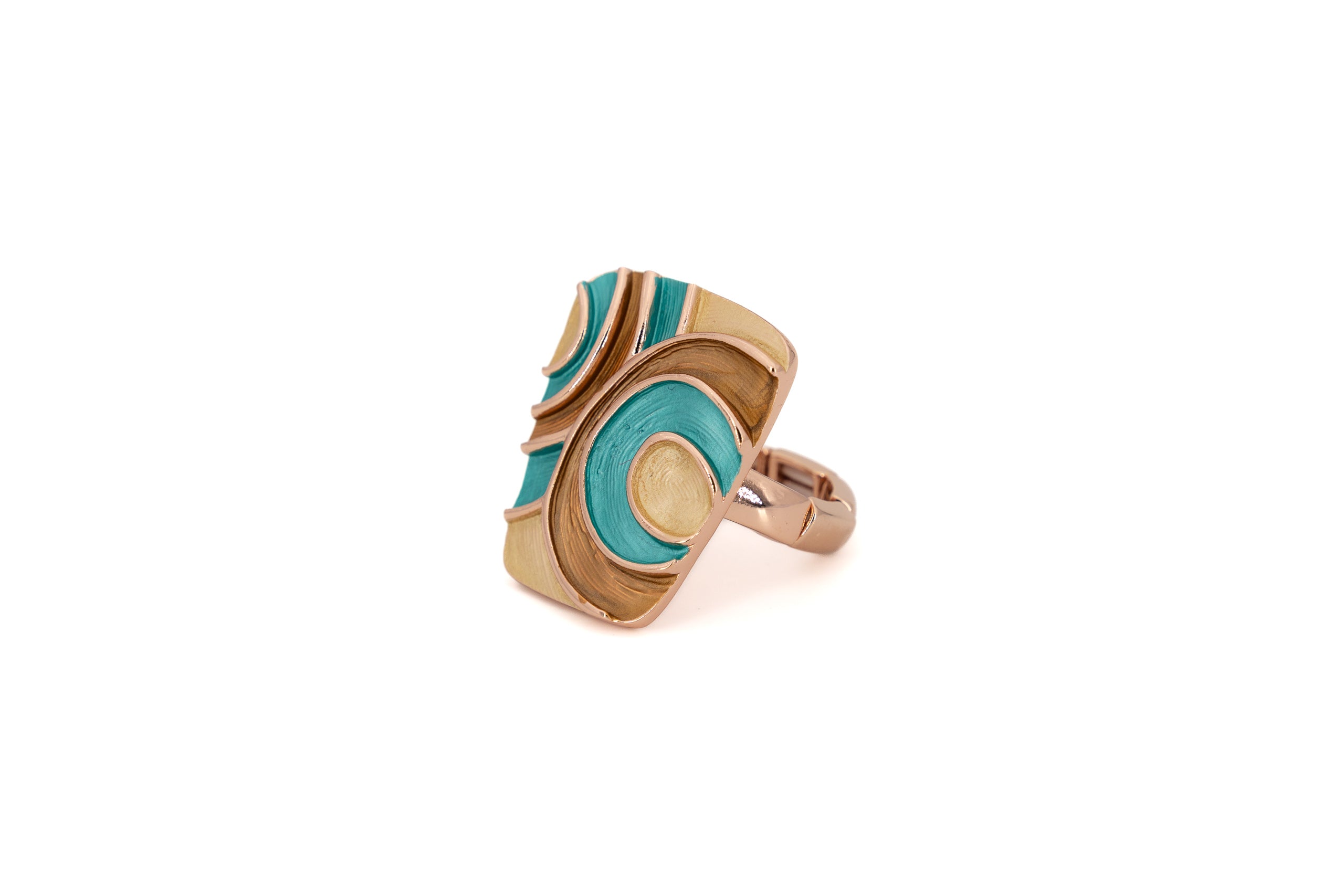 Anello zama trapezio a rilievo