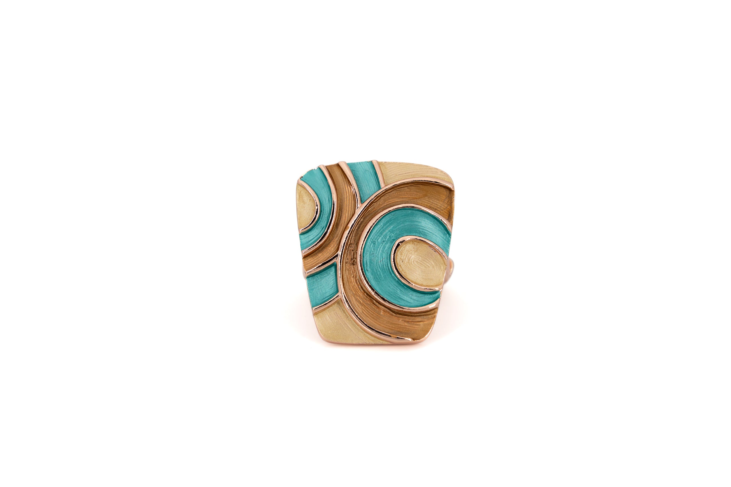 Anello zama trapezio a rilievo