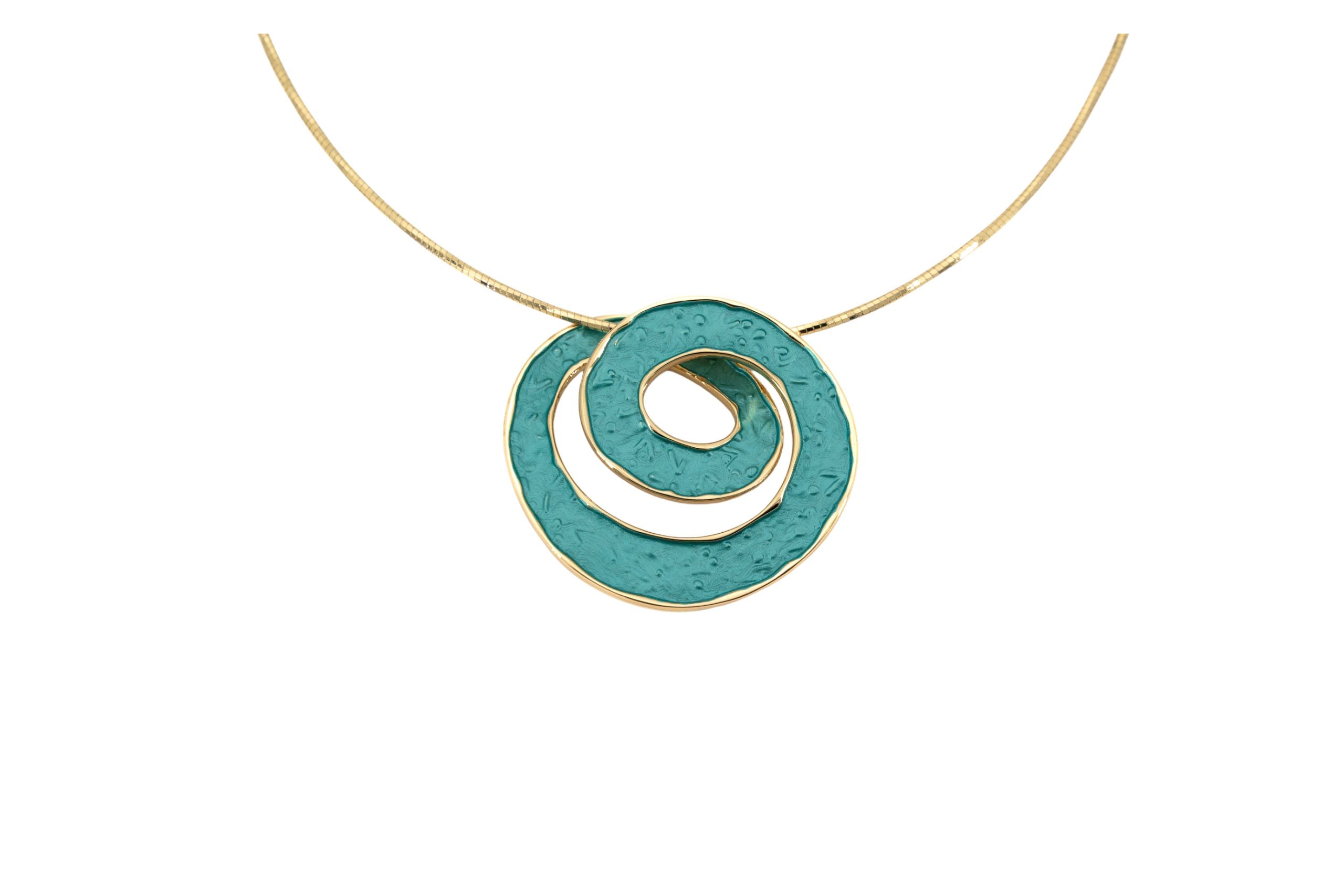 Collana filo semi rigido corto zama chiocciola