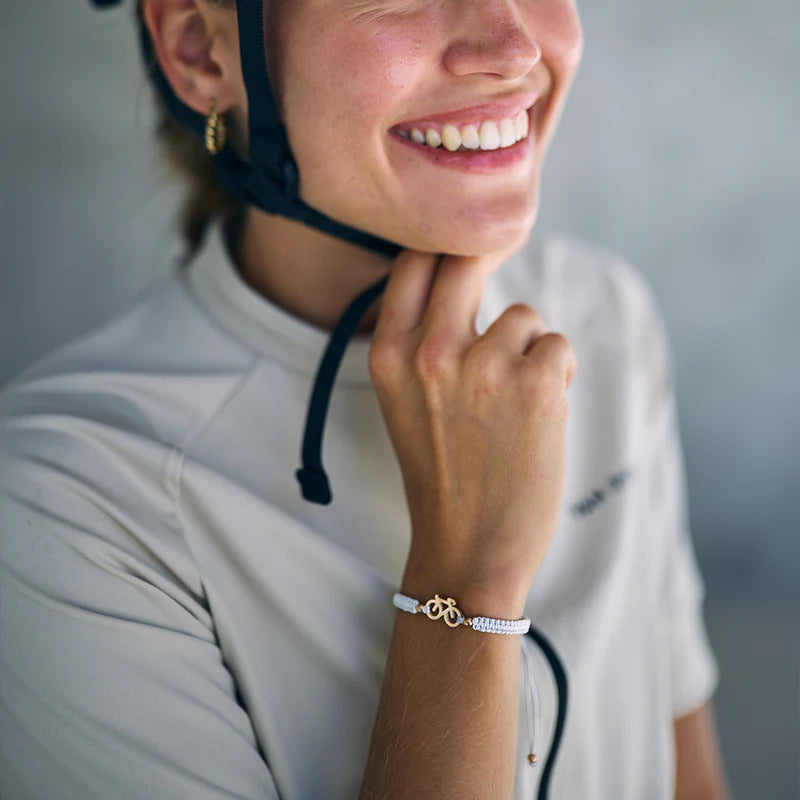 ROSE BIKE GREY BRAIDED BRACELET