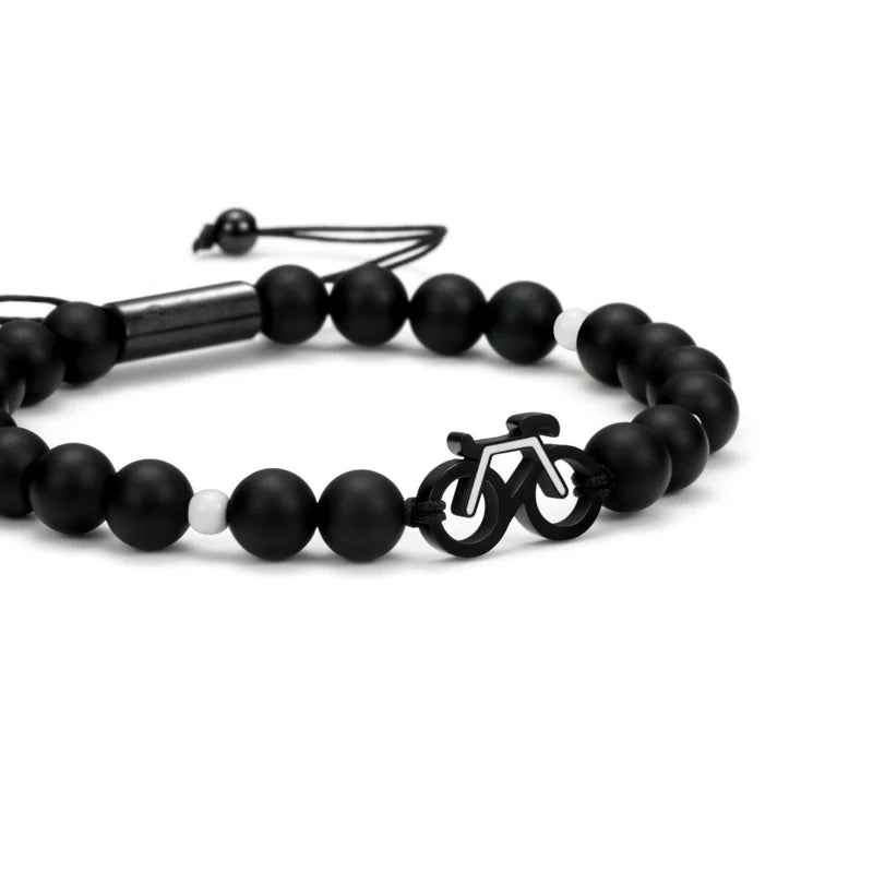 MONOCHROME BIKE BEADED BRACELET