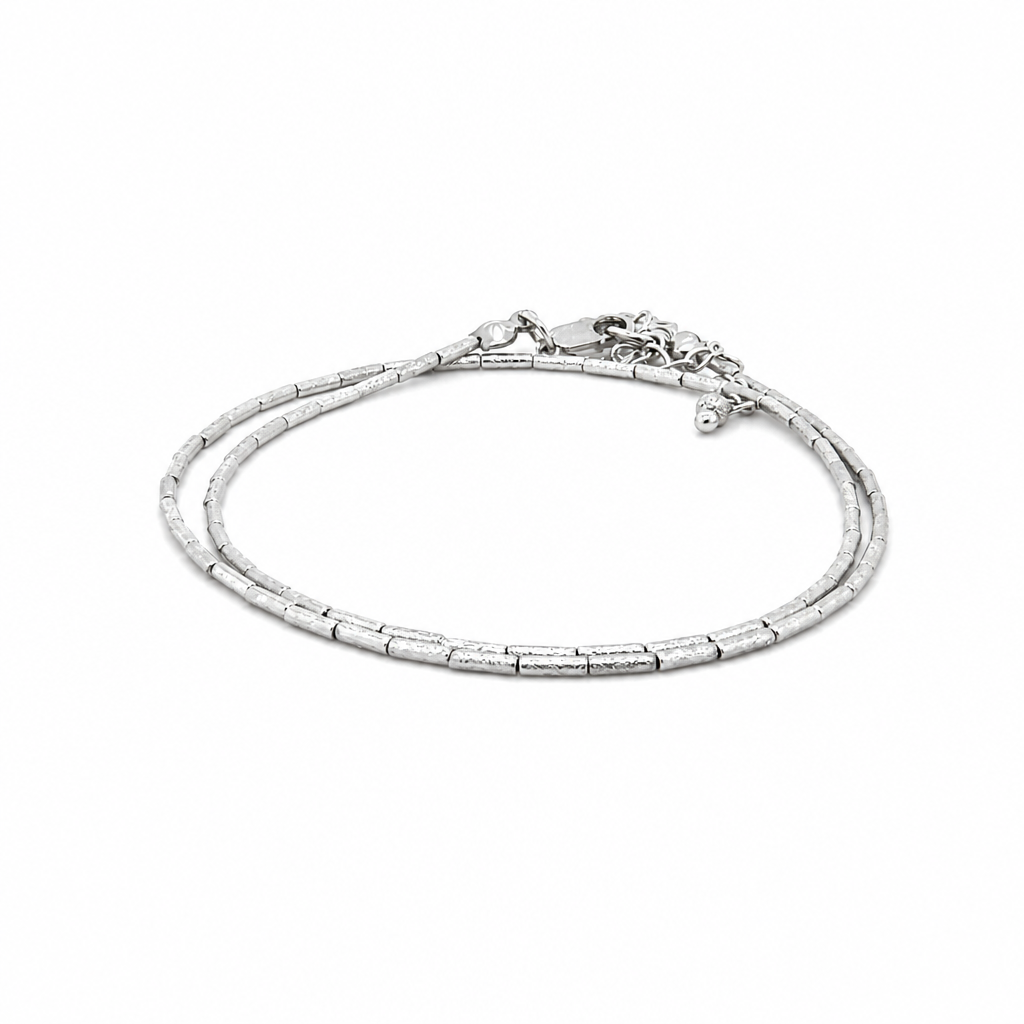 Simple Rosario Choker (Placcato Rodio)