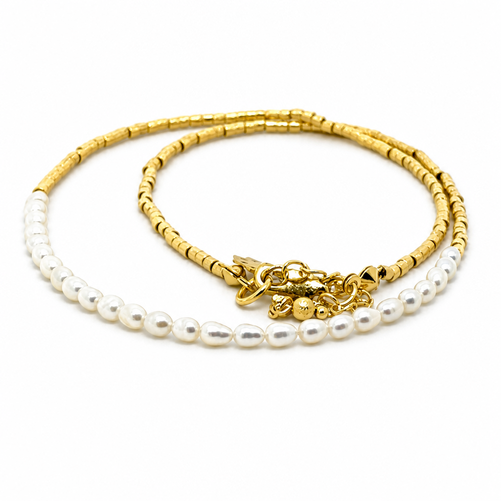 Atlas Pearls Choker (Placcato Oro)
