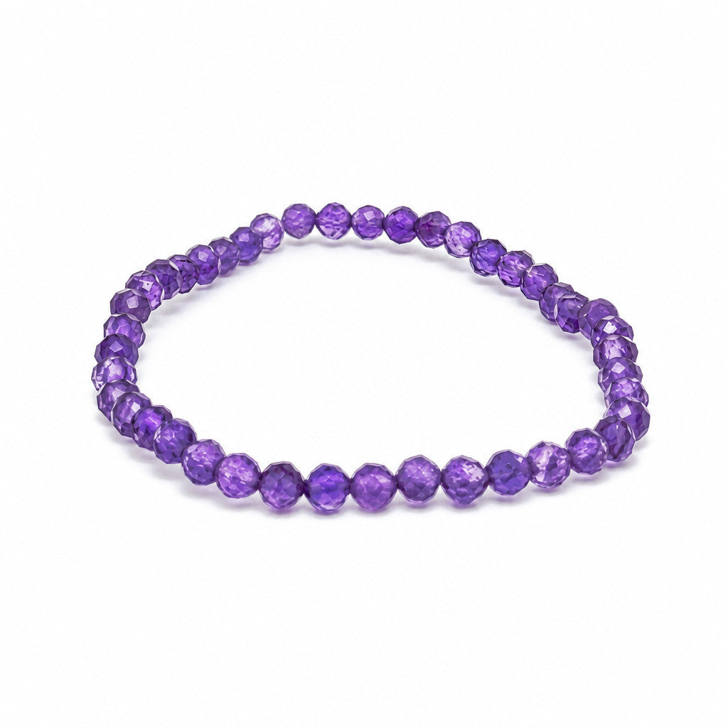 Amethyst facettiert Armband, elastisch