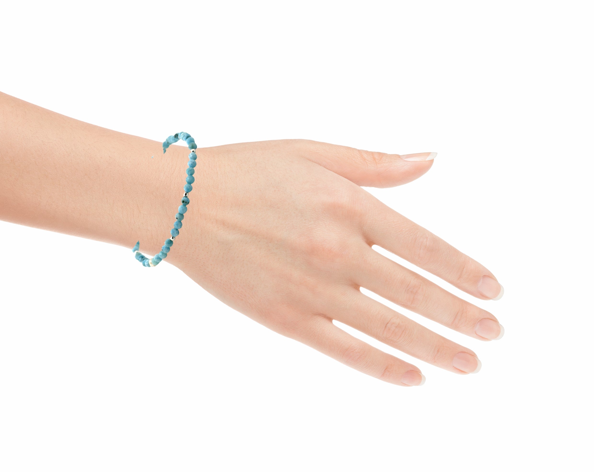 Larimar facettiert mit Silber