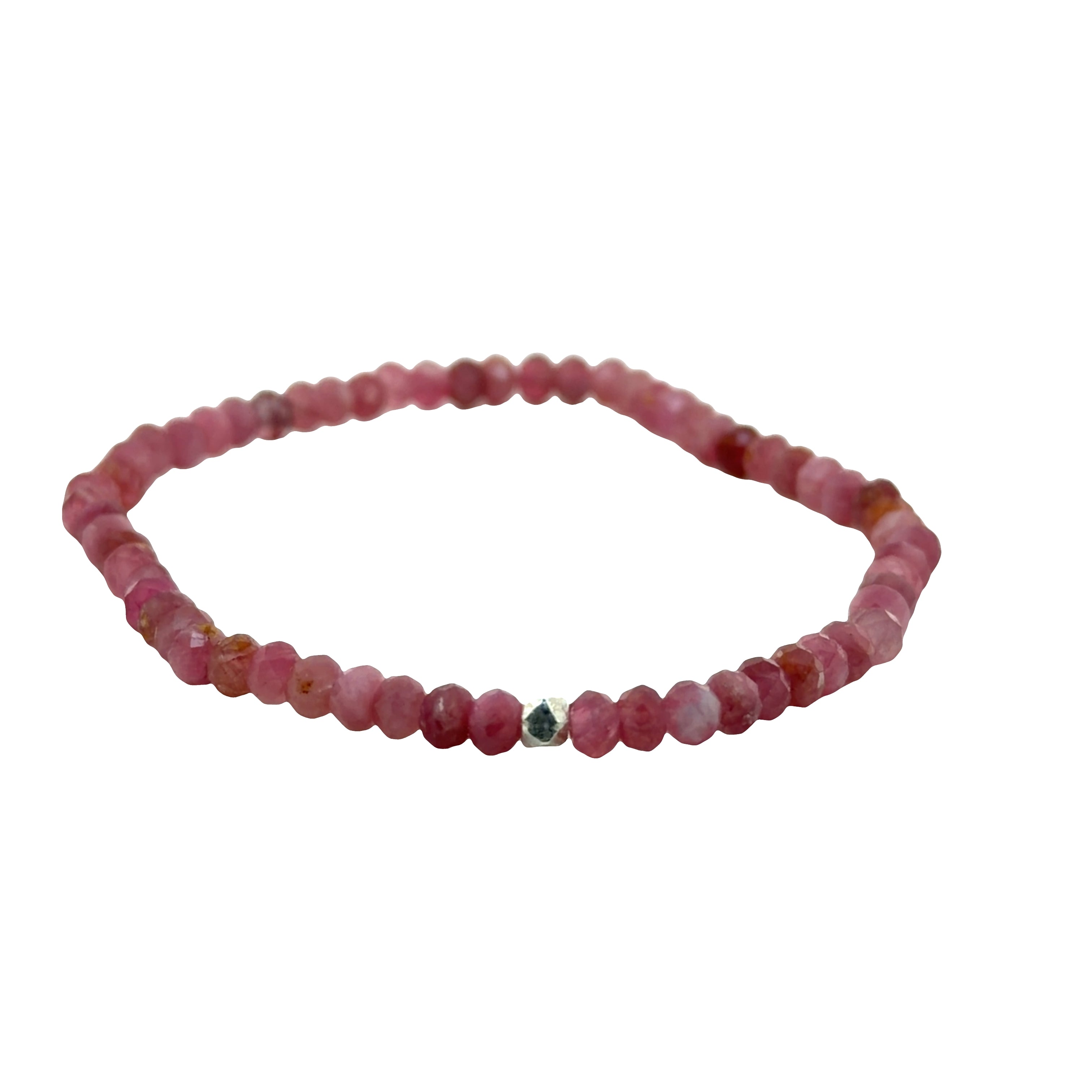 Turmalin rot Armband elastisch