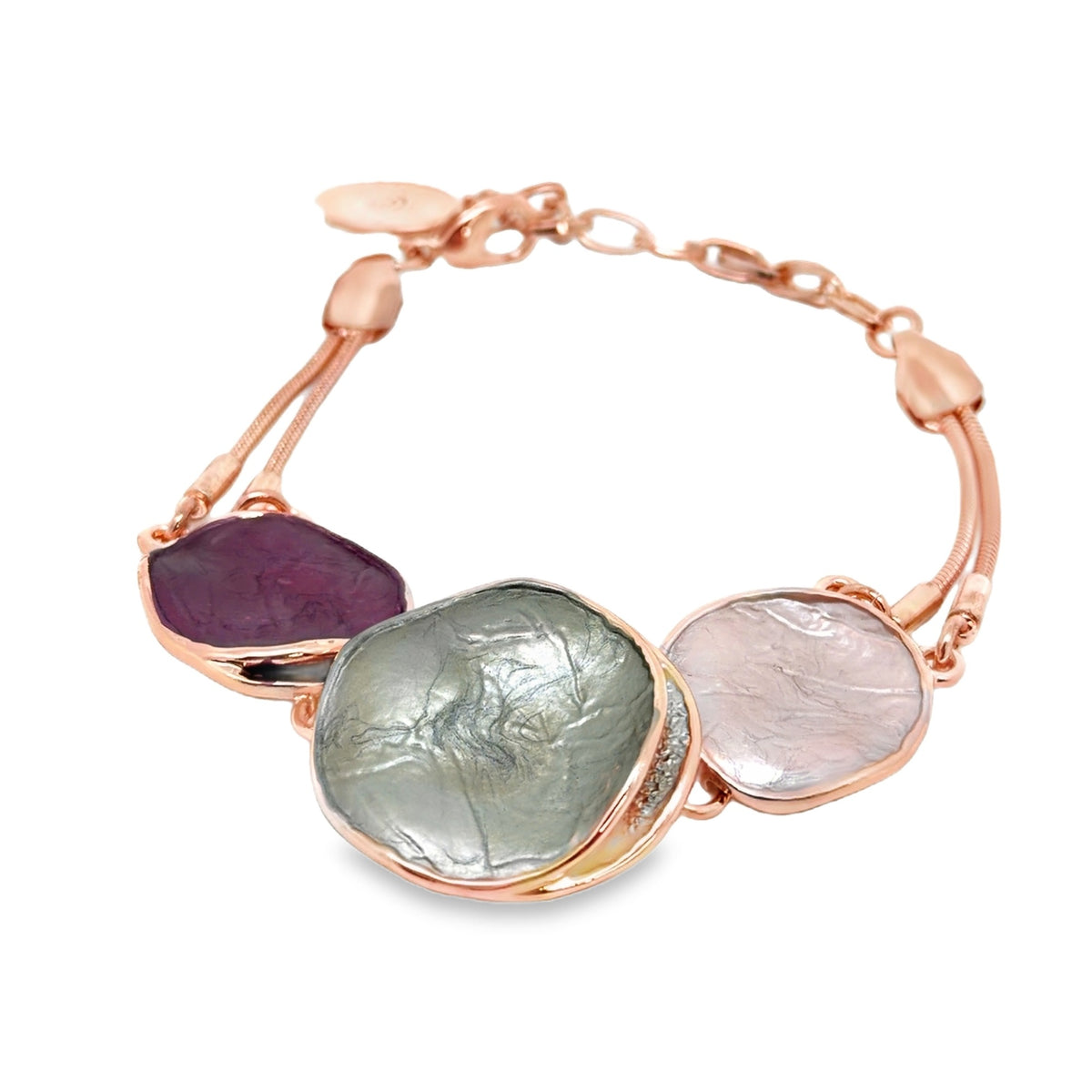 Bracciale snake 3 dischi Peonia