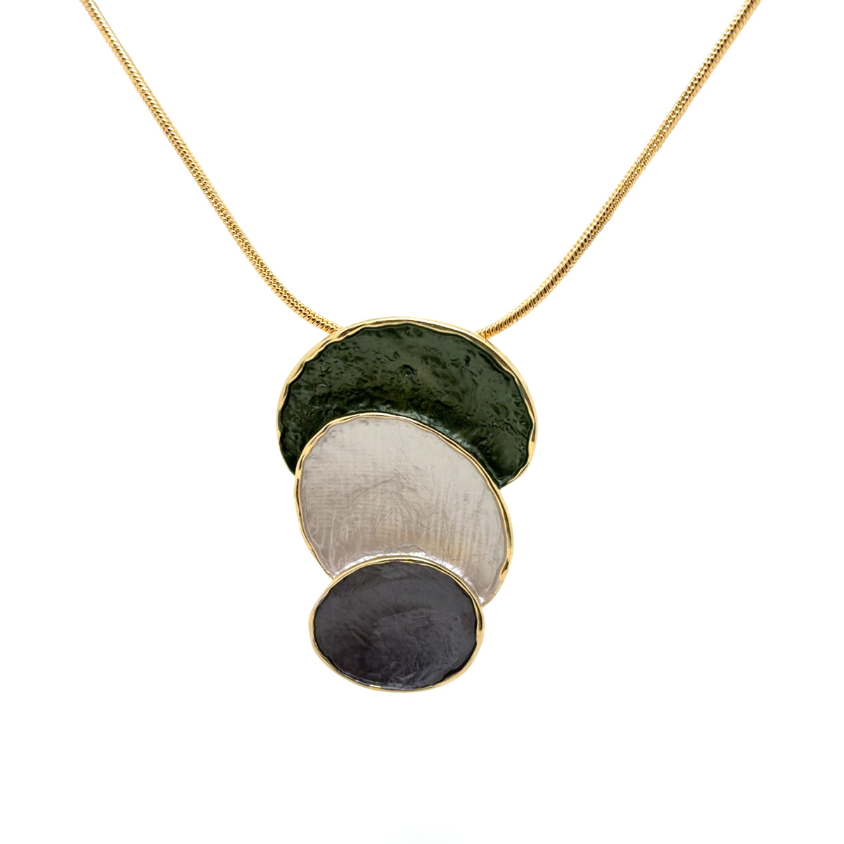 Collana snake 3 ovali Safari