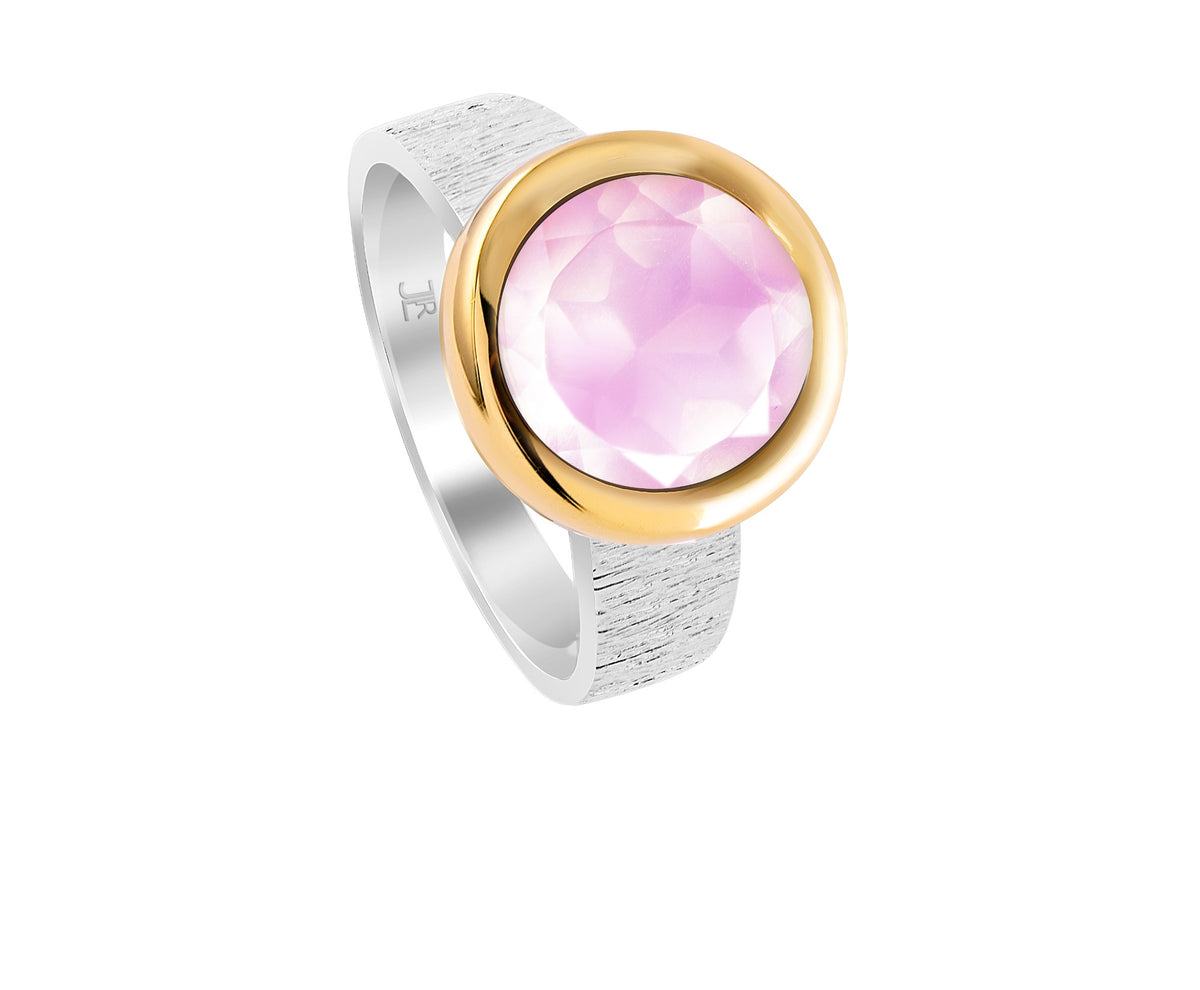 Ring Silber mit Rosenquarz Gr. 58