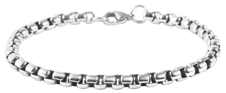 Bracciale Venezia in acciaio inossidabile, lunghezza 21 cm, color argento