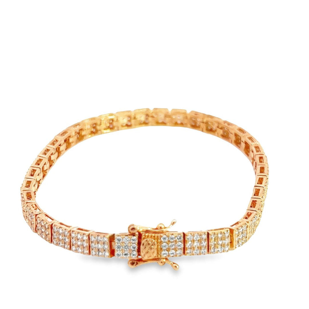 Armband rosévergoldet mit Zirkonia Steinen