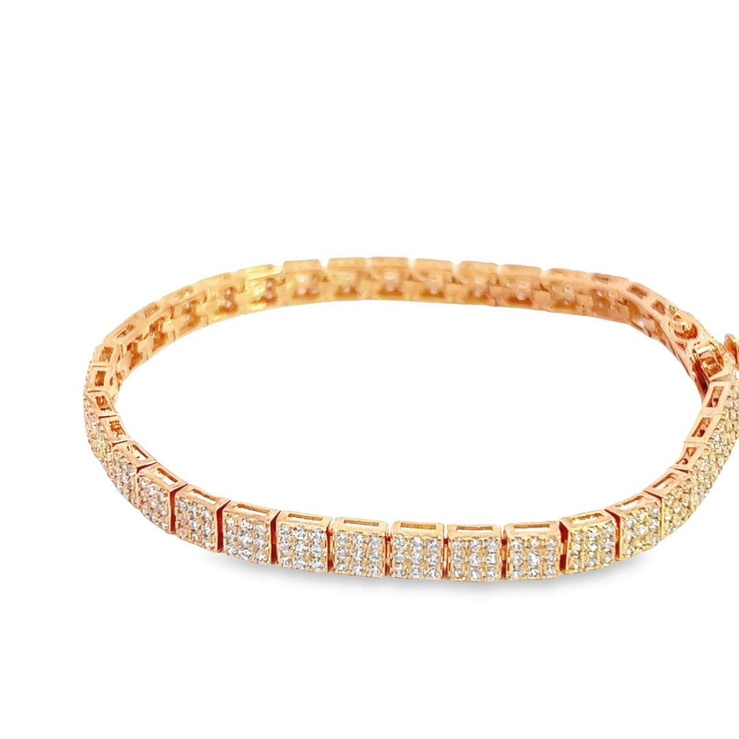 Armband rosévergoldet mit Zirkonia Steinen